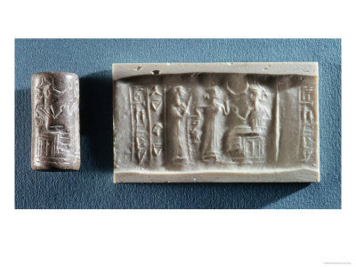 Cylinder Seal Depicting an Evocation to the Cult of Elam