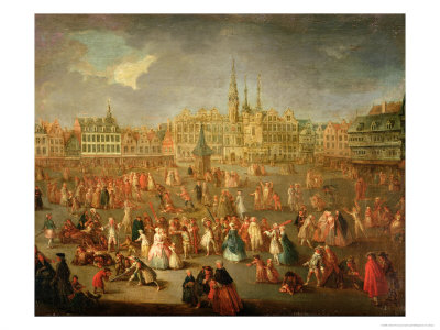 The Grand Place During Mardi Gras, Cambrai, 1765