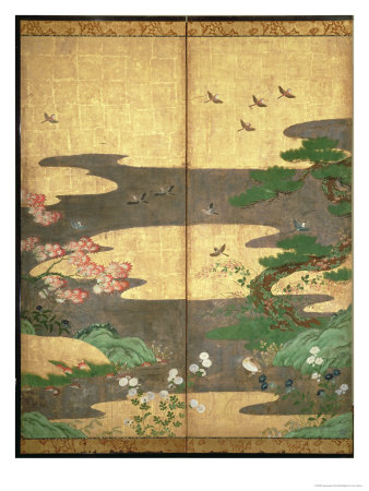 Birds with Autumn and Winter Flowers