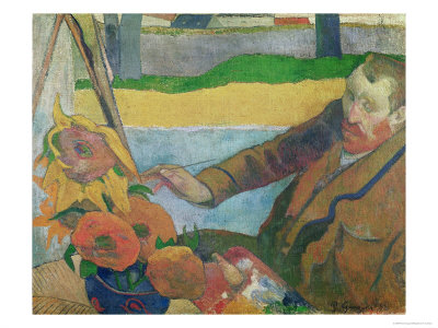 Van Gogh Painting Sunflowers, 1888