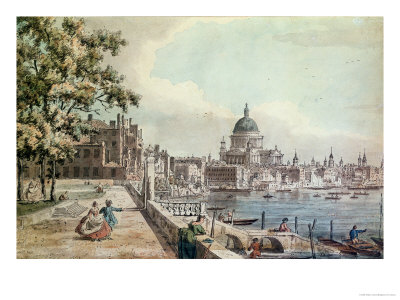 Part of a Drawing by Canaletto, of St. Paul