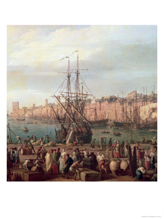 Morning View of the Inner Port of Marseille and the Pavilion of the Horloge du Parc, 1754