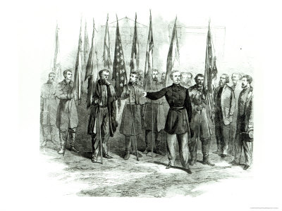 General Custer Presenting Captured Confederate Flags in Washington on October 23rd 1864
