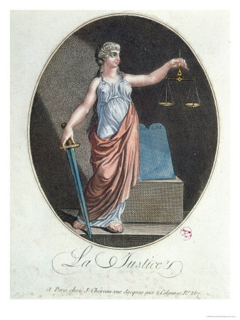 Allegory of Justice, Published by J. Chereau, Paris, 1792