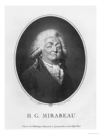 Honore Gabriel Riqueti, Comte de Mirabeau, Engraved by Frantz Gabriel Fiesinger