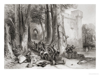 The Siege of Lathom House, 1644, Engraved by W. Topham