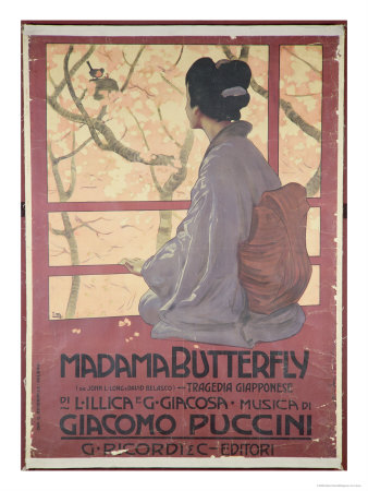 Frontispiece of the Score Sheet For Madame Butterfly by Giacomo Puccini