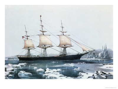 Clipper Ship Rounding Cape Horn.