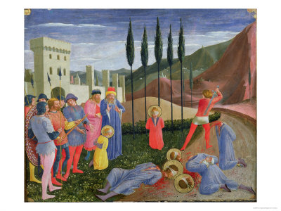 The Martyrdom of St. Cosmas and St. Damian, from the Predella of the San Marco Altarpiece, c.1440