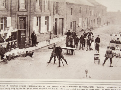 German Military Photographers Taking Numbered Villagers