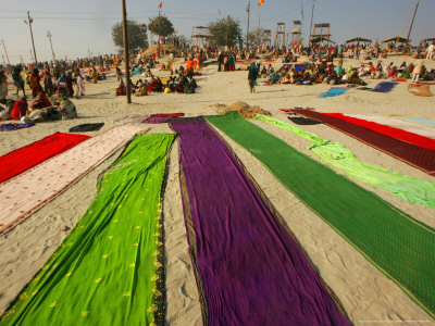 Clothes of Hindu Devotee are Laid out to Dry after Being Drenched During Ritualistic Holy Dips