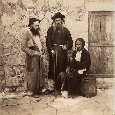 Portrait of Three Jewish Men in Jerusalem