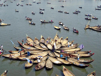 Boatmen Rest at Midday