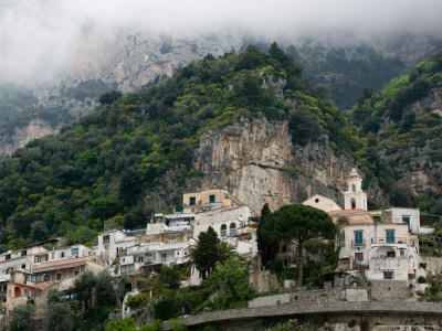 Town View with Fog, Positano, Amalfi Coast, Campania, Italy