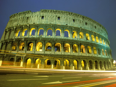 Evening View of The Colosseum, Rome, Italy