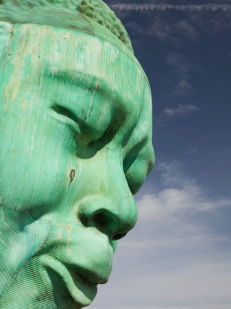 Bust of Jazz Great Charlie Yardbird Parker, Historic Jazz District, Kansas City, Missouri, USA