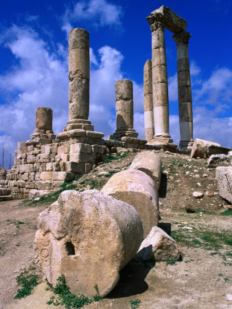Temple of Hercules at the Citadel, Jebel Al-Qala, Amman, Jordan