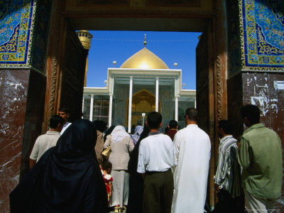 People Entering Ali El Hadi Mosque, Samarra, Salah Ad Din, Iraq