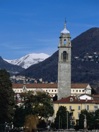 Church Tower in Old Pallanza, Verbania, Near Lago Maggiore, Lago Maggiore, Italy