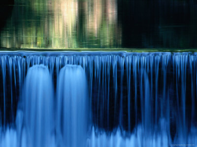 Radovna River Falling Over Man-Made Embankment, Vintgar Gorge, Long Exposure, Blur, Bled, Slovenia