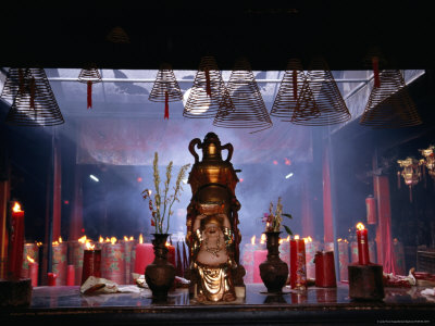 Main Altar of Vihara Dharma Bkakti Temple, Jakarta, Indonesia
