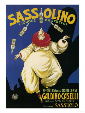 Italy - Sassolino Liquore da Dessert Promotional Poster