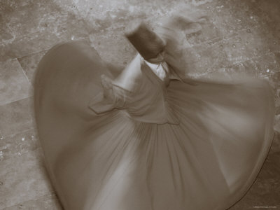 Whirling Dervishes, Performing the Sema Ceremony, Istanbul, Turkey