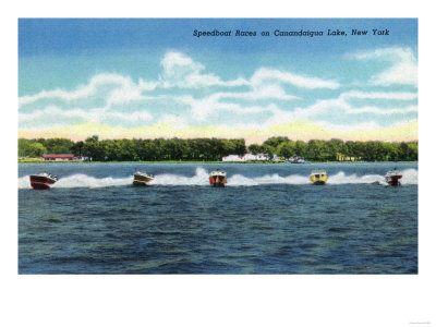 Canandaigua Lake, New York - Speedboat Races on the Lake
