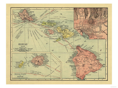 Hawaii - Panoramic State Map