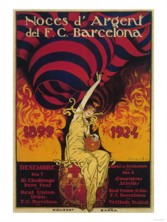 Barcelona, Spain - Soccer Promo Poster