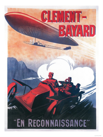 France - Adjudant Vincenot WWI Airship Promotional Poster