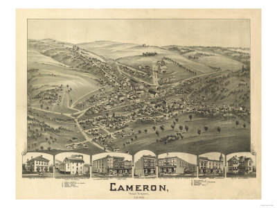 Cameron, West Virginia - Panoramic Map
