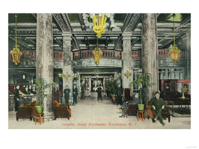 Rochester, New York - Interior View of the Hotel Rochester Lobby
