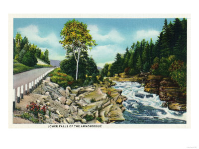 New Hampshire - View of the Lower Falls of the Ammonoosuc River