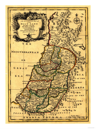 The Tribes of Israel in Palestine - Panoramic Map