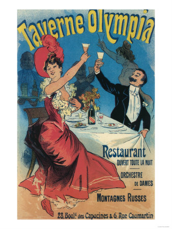 Paris, France - Taverne Olympia Promotional Poster