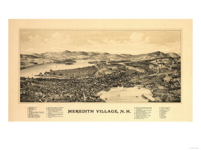 Meredith, New Hampshire - Panoramic Map