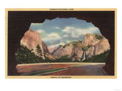 Yosemite National Park, CA - View of Park from Portal of Grandeur