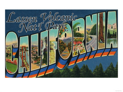 Lassen Volcanic National Park, CA - Large Letter Scenes