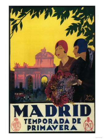 Madrid, Spain - Madrid in Springtime Travel Promotional Poster