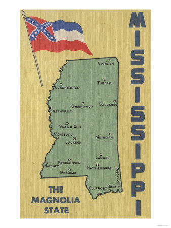 Mississippi - Detailed Map of State