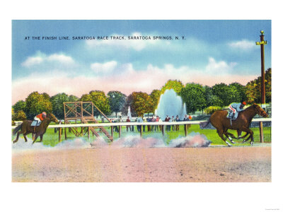 Saratoga Springs, New York - Saratoga Race Track Finish Line View