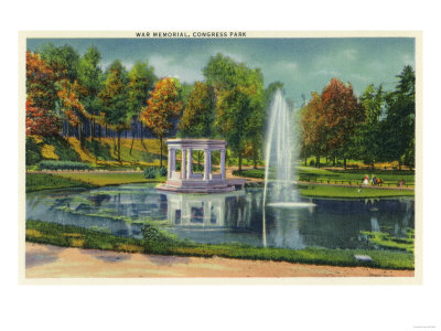 Saratoga Springs, New York - Congress Park War Memorial View