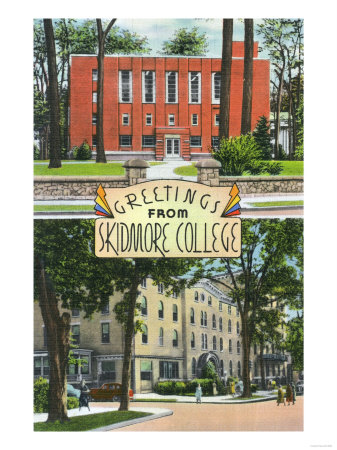 Saratoga Springs, New York - Greetings from Skidmore College Scenes