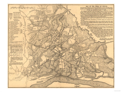 Battle of Shiloh - Civil War Panoramic Map