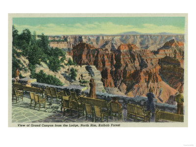 Grand Canyon National Park, AZ - View of the Park from Grand Canyon Lodge