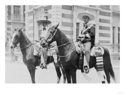 Men in Charro Costumes in Tampico Mexico Photograph - Tampico, Mexico