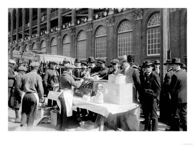 Fans buying hot dogs at Ebbets Field, Brooklyn Dodgers, Baseball Photo - New York, NY