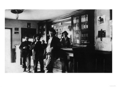 Rough Cowboys in Saloon View - Wolf Creek, MT