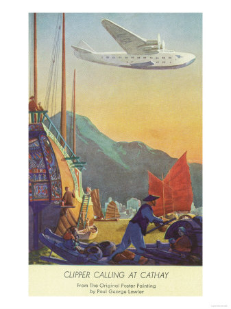 Buy Pan-American Clipper Flying Over China - Hong Kong, China at AllPosters.com